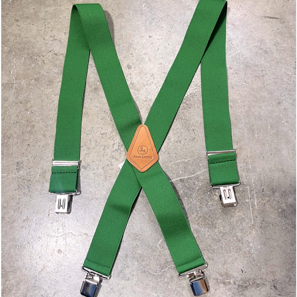 EUC John Deere Suspenders O/S